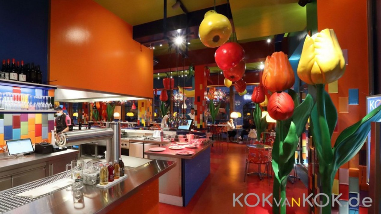 Blick in das Erlebnisrestaurant Kok van Kok