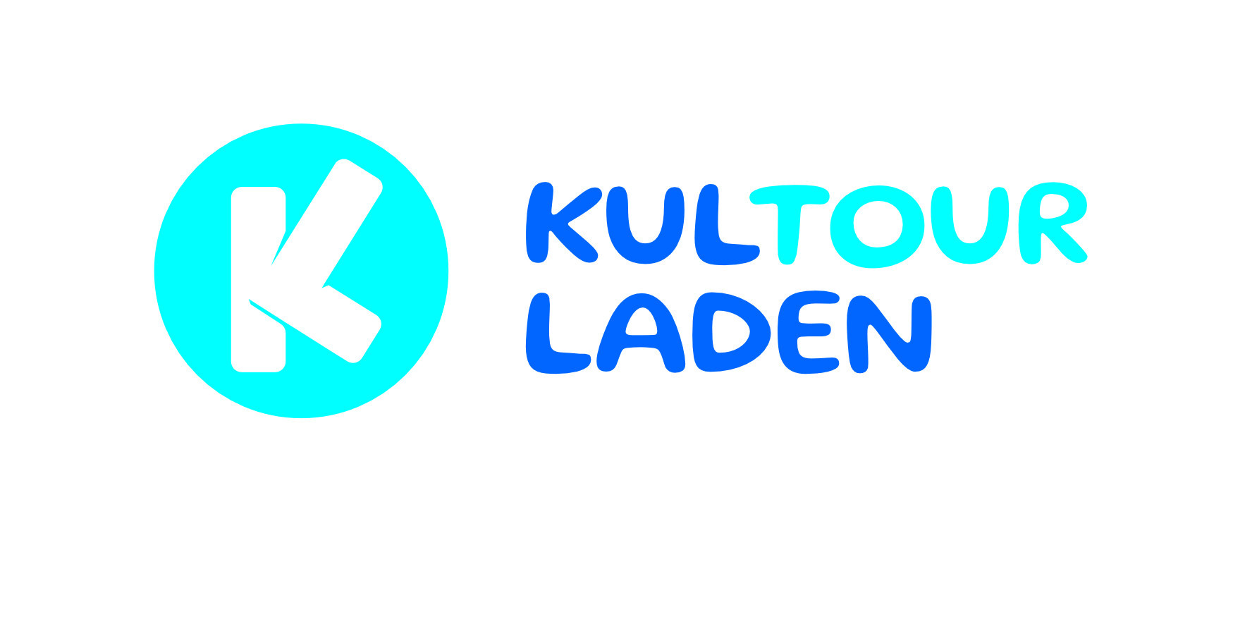 Blaues Logo auf weißem Grund